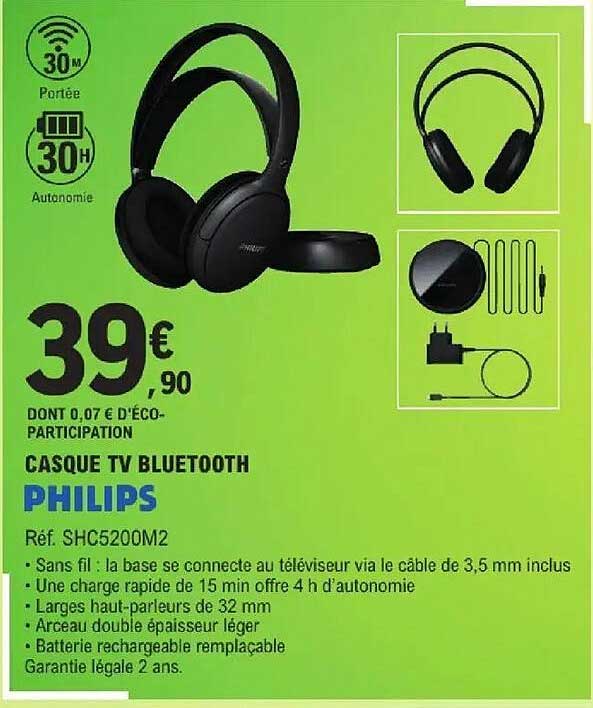 PHILIPS CASQUE TV BLUETOOTH
