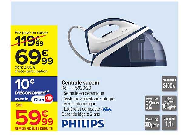 PHILIPS Centrale vapeur