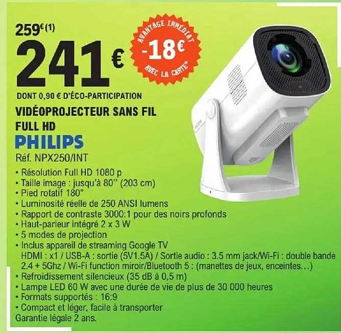 PHILIPS VIDÉOPROJECTEUR SANS FIL