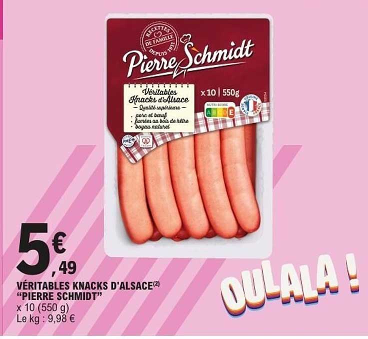 Pierre Schmidt Véritables Knacks d'Alsace