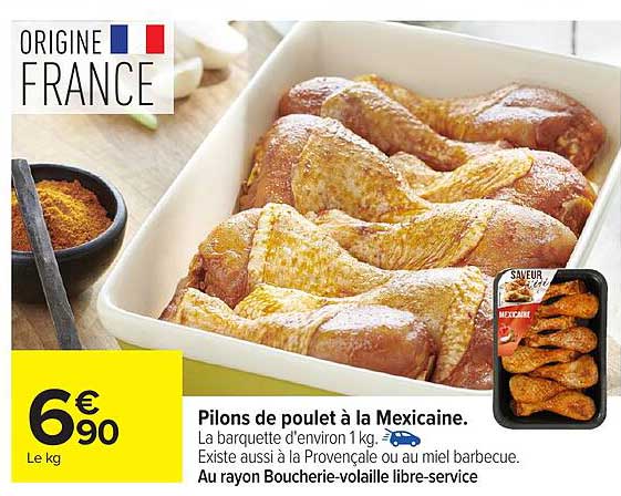 Pilons de poulet à la Mexicaine