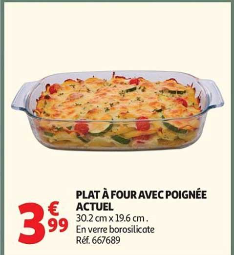 PLAT À FOUR AVEC POIGNÉE ACTUEL