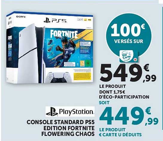 PlayStation CONSOLE STANDARD PS5 EDITION FORTNITE FLOWERING CHAOS