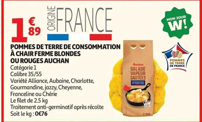 POMMES DE TERRE DE CONSOMMATION