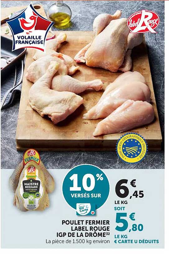 Poulet fermier Label Rouge
