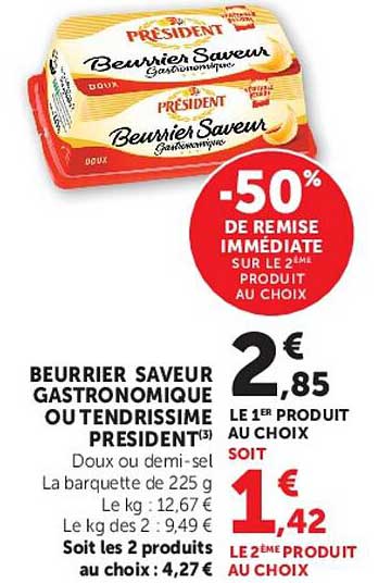Président Beurrier Saveur Gastronomique