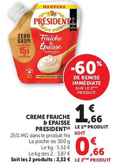 Président Crème fraîche & épaisse