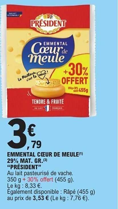 Président Emmental Cœur de meule