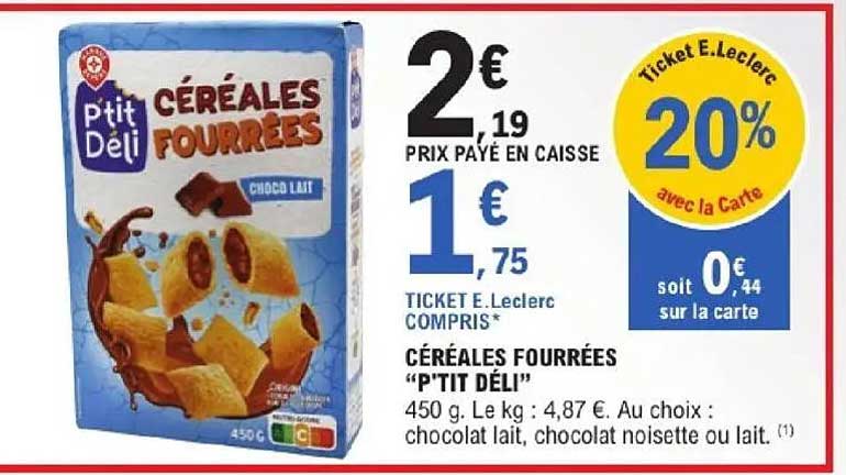 P’tit Déli Céréales Fourrées