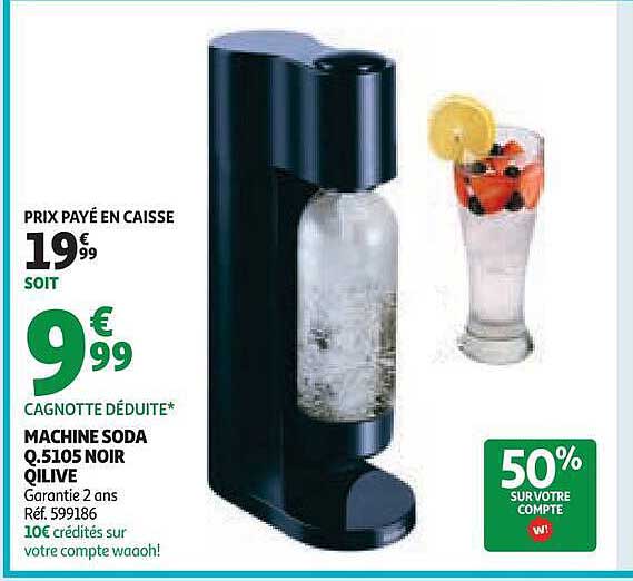 QILIVE MACHINE SODA 0.5105 NOIR