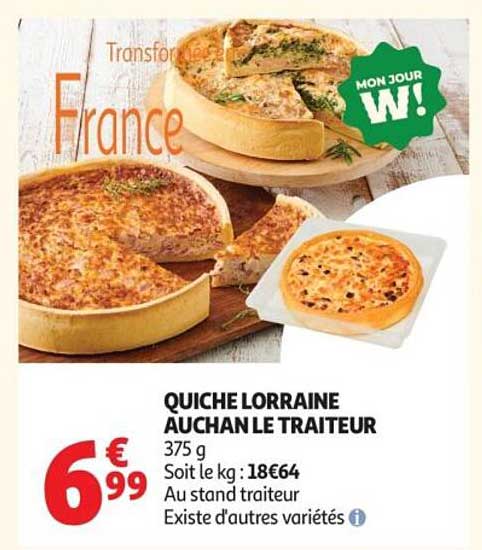 QUICHE LORRAINE AUCHAN LE TRAITEUR