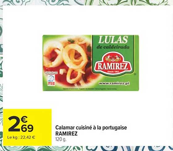 RAMIREZ Calamar cuisiné à la portugaise