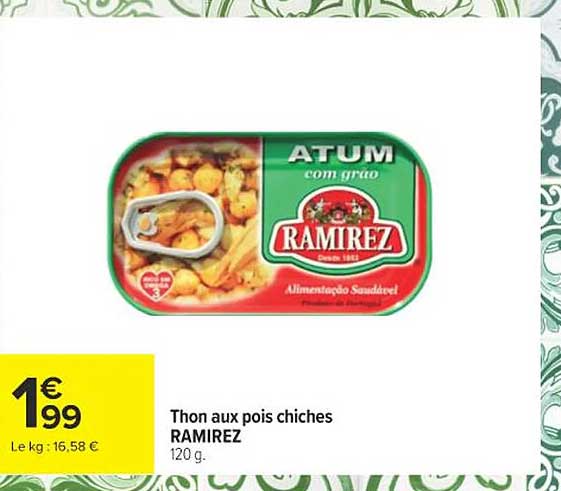 RAMIREZ Thon aux pois chiches