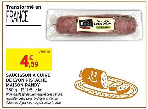 Randy Saucisson à cuire de Lyon pistaché maison