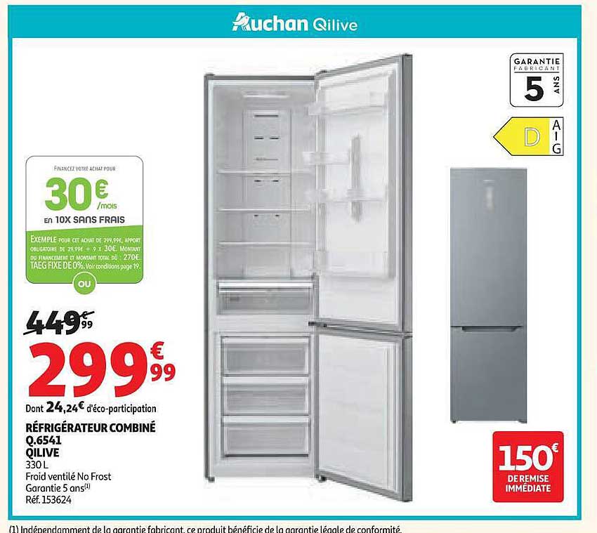 Réfrigérateur combiné Q.6541 QILIVE