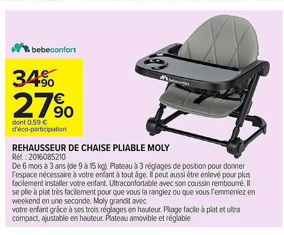 REHAUSSEUR DE CHAISE PLIABLE MOLY