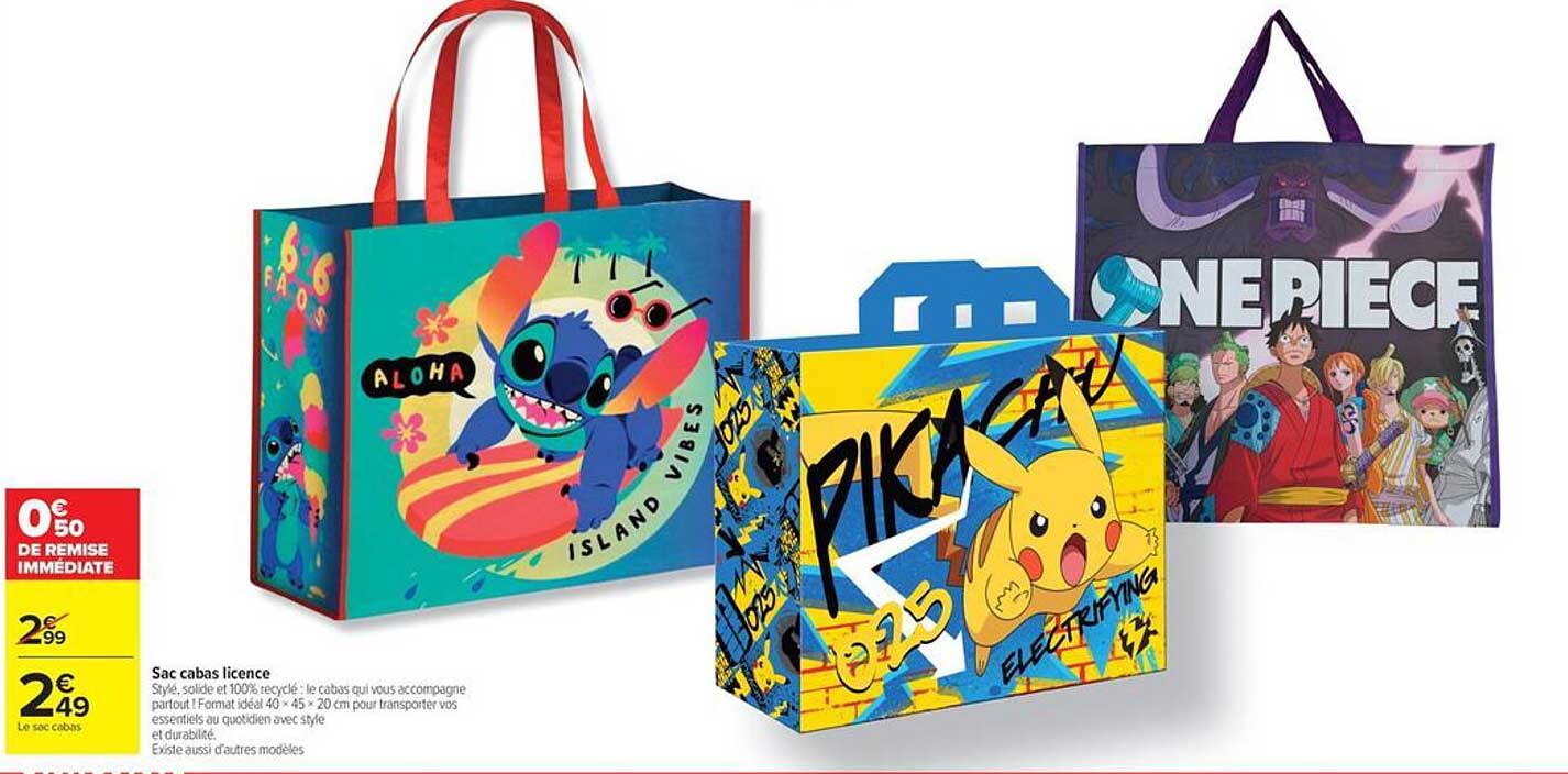 Sac cabas licence