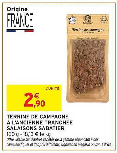 Salaisons Sabatier Terrine de campagne