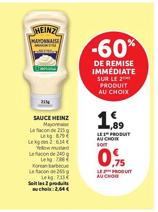 SAUCE HEINZ Mayonnaise