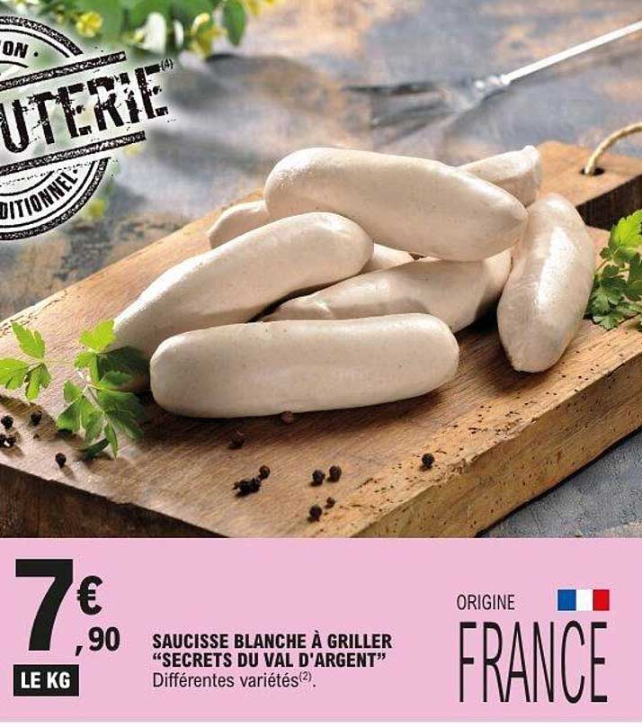 SAUCISSE BLANCHE À GRILLER