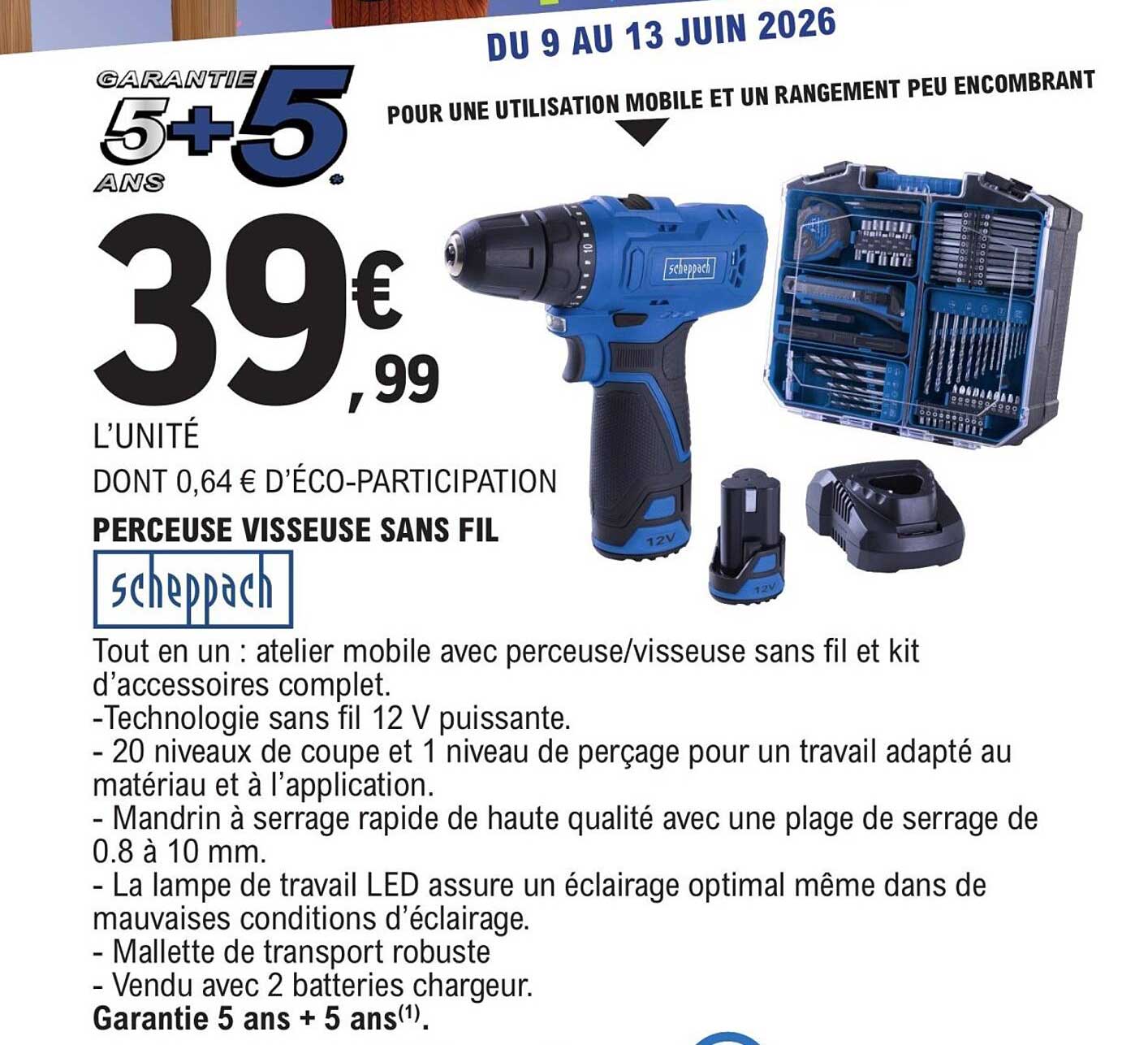 Scheppach Perceuse Visseuse sans fil