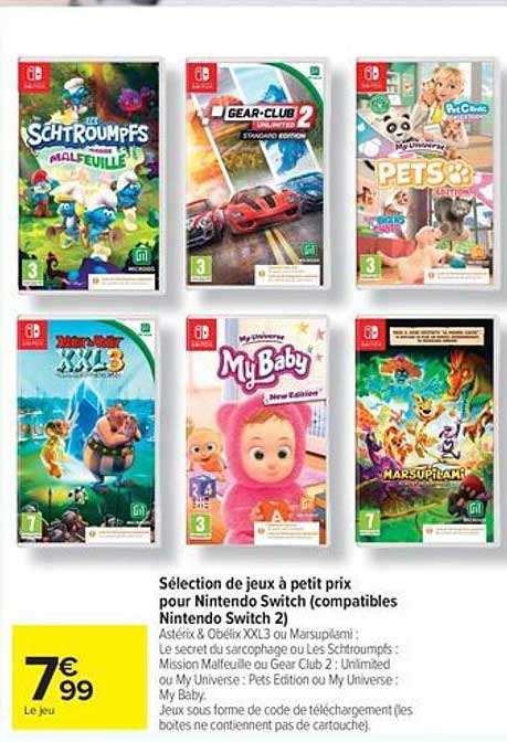 Sélection de jeux à petit prix