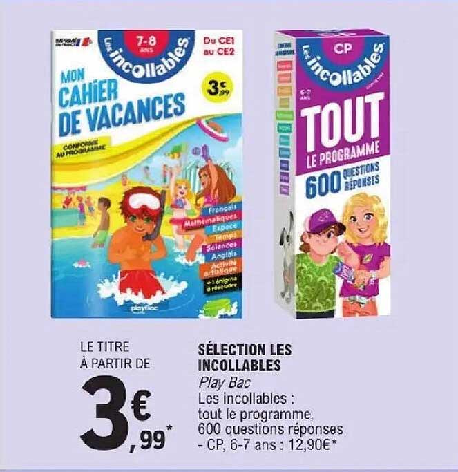SÉLECTION LES INCOLLABLES