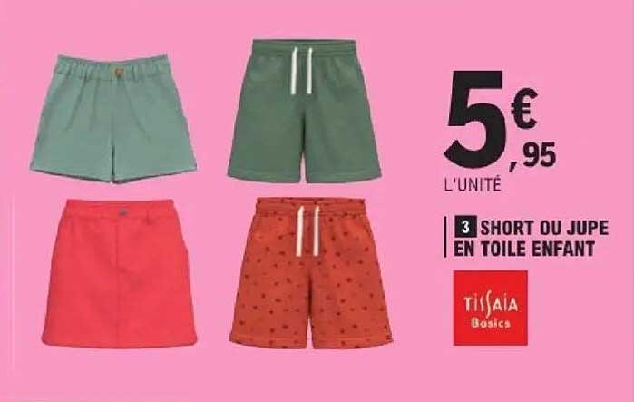 SHORT OU JUPE EN TOILE ENFANT