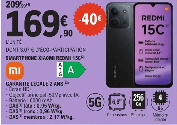 Smartphone Xiaomi Redmi 15C