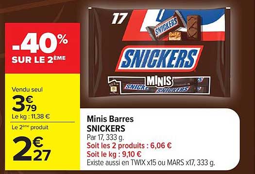 SNICKERS Minis Barres