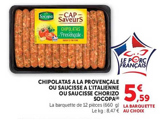 Socopa CAP Saveurs Chipolatas Provençale