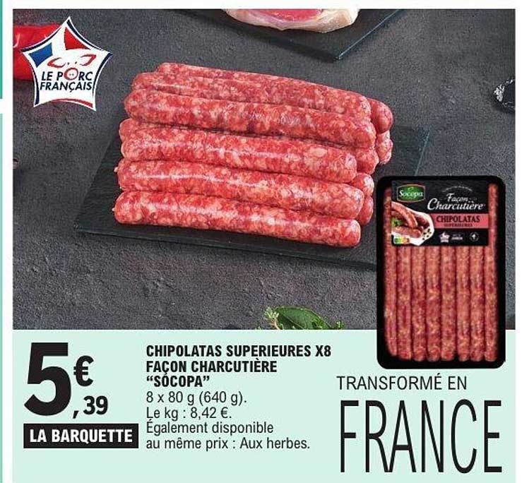 Sôcopa Chipolatas Supérieures X8