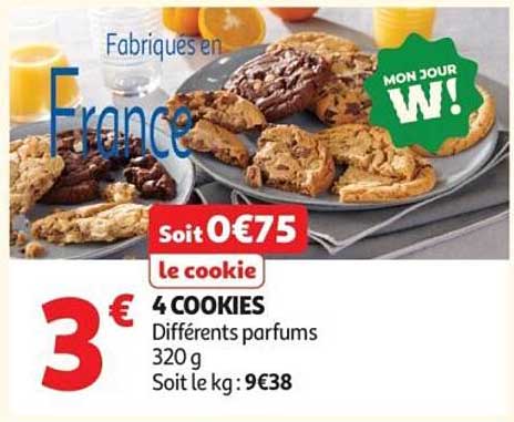 Soit 0€75 le cookie