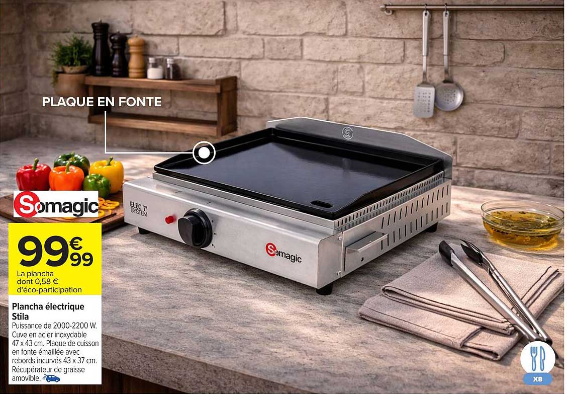Somagic Plancha électrique Stila