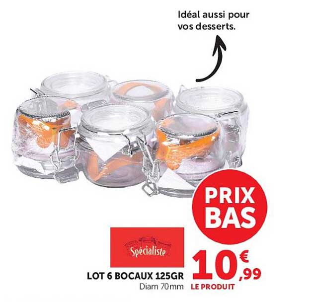 Spécialiste LOT 6 BOCAUX 125GR