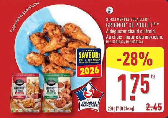 ST-CLÉMENT LE VOLAILLER GRIGNOT' DE POULET
