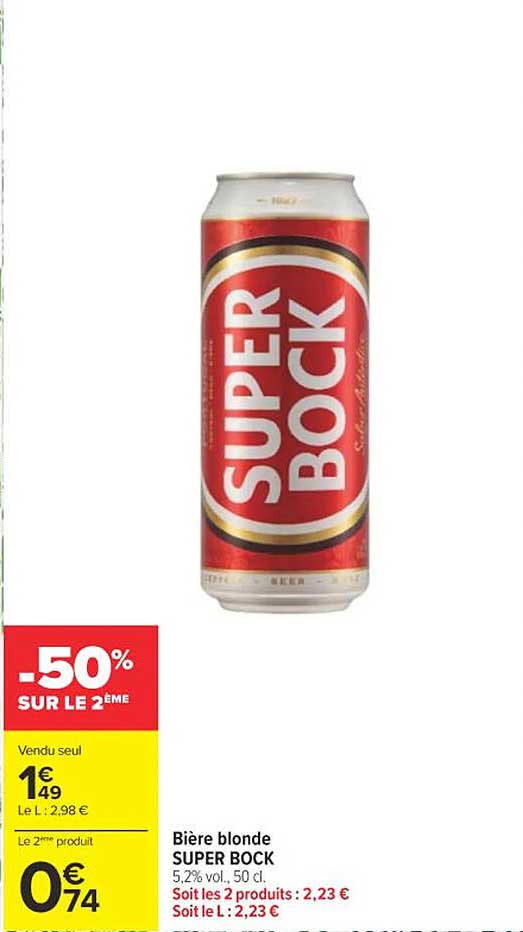 SUPER BOCK Bière blonde