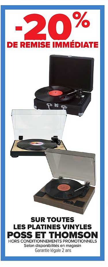 SUR TOUTES LES PLATINES VINYLES POSS ET THOMSON