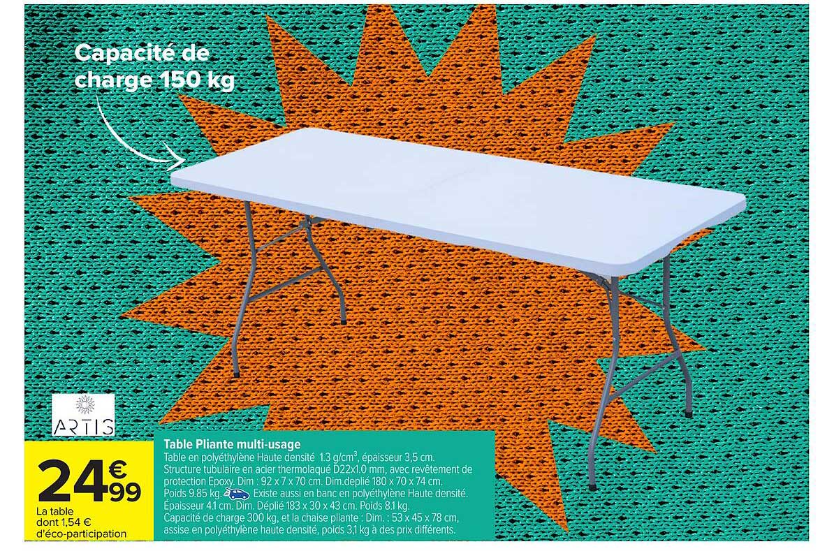 Table Pliante multi-usage