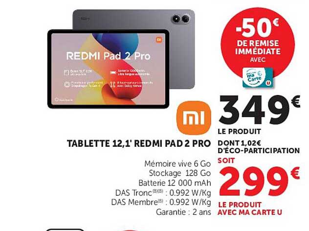 TABLETTE 12,1' REDMI PAD 2 PRO