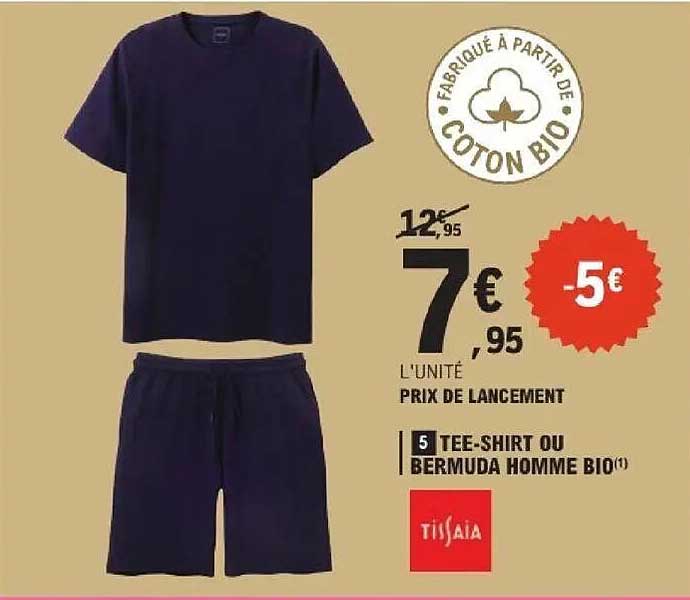 Tee-shirt ou Bermuda homme bio