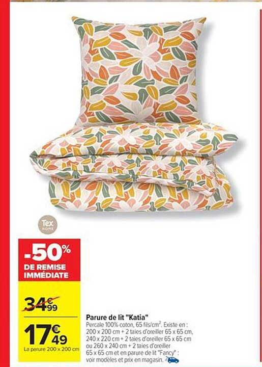 Tex Home Parure de lit "Katia