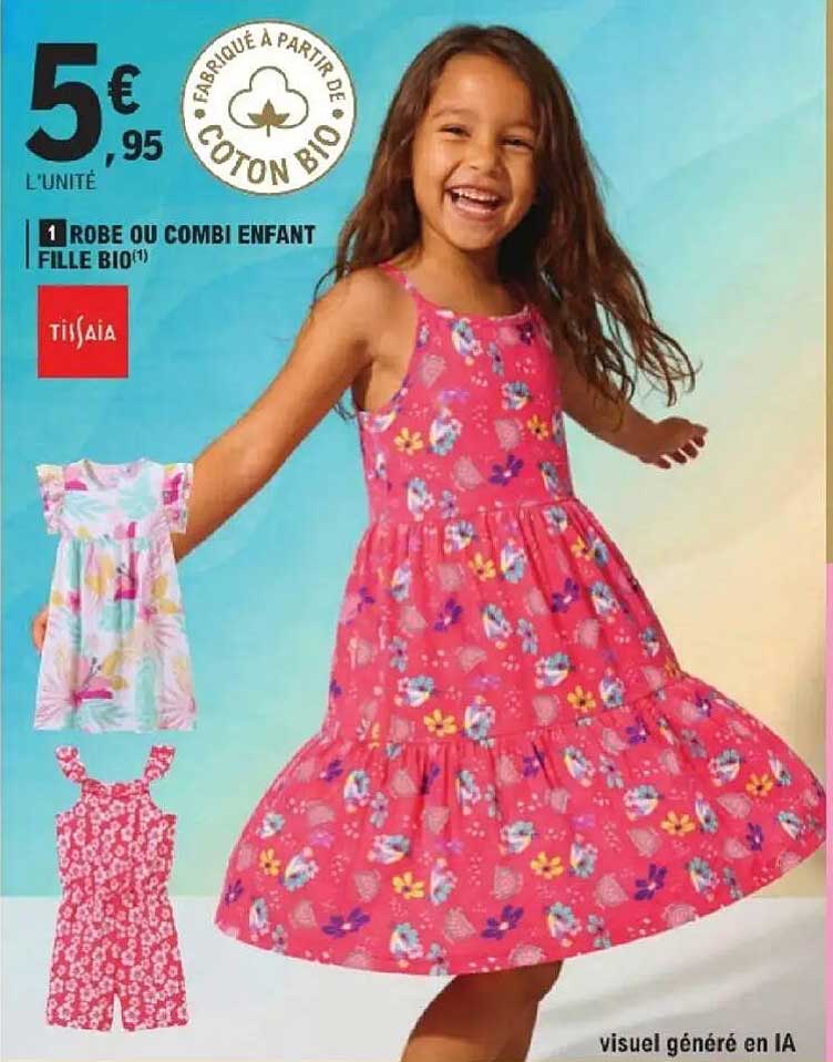 Tissaia ROBE OU COMBI ENFANT FILLE BIO