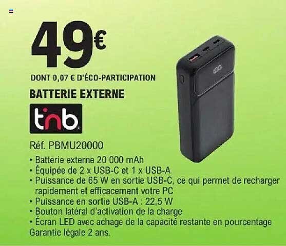 t'nb BATTERIE EXTERNE