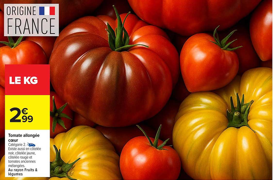Tomate allongée cœur