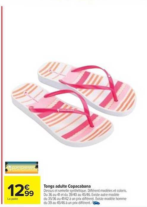 Tongs adulte Copacabana
