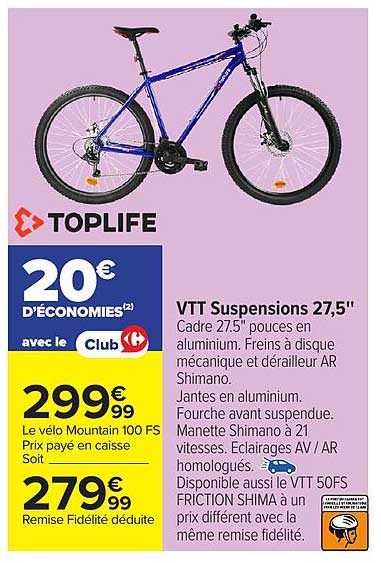 TOPLIFE VTT Suspensions 27,5
