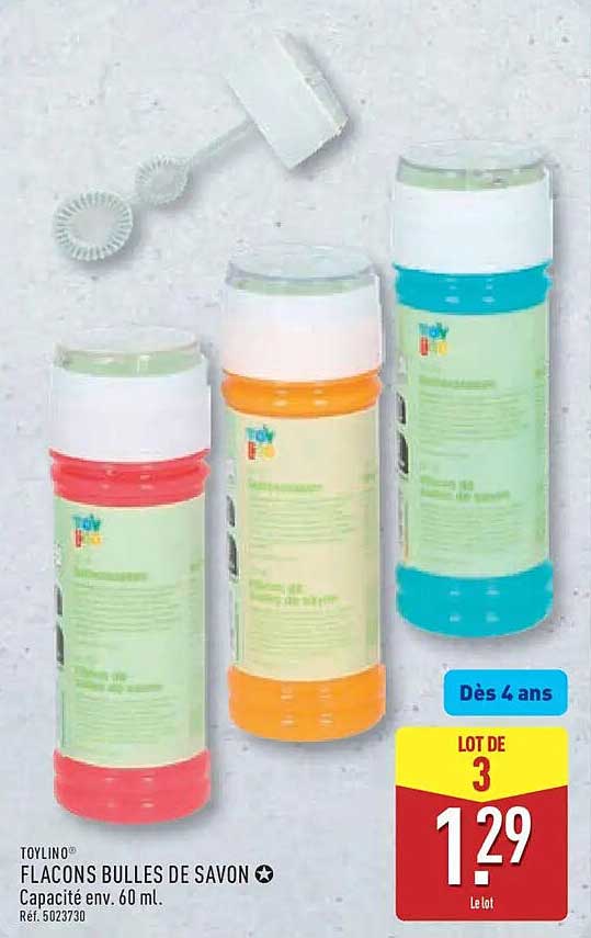 TOYLINO FLACONS BULLES DE SAVON