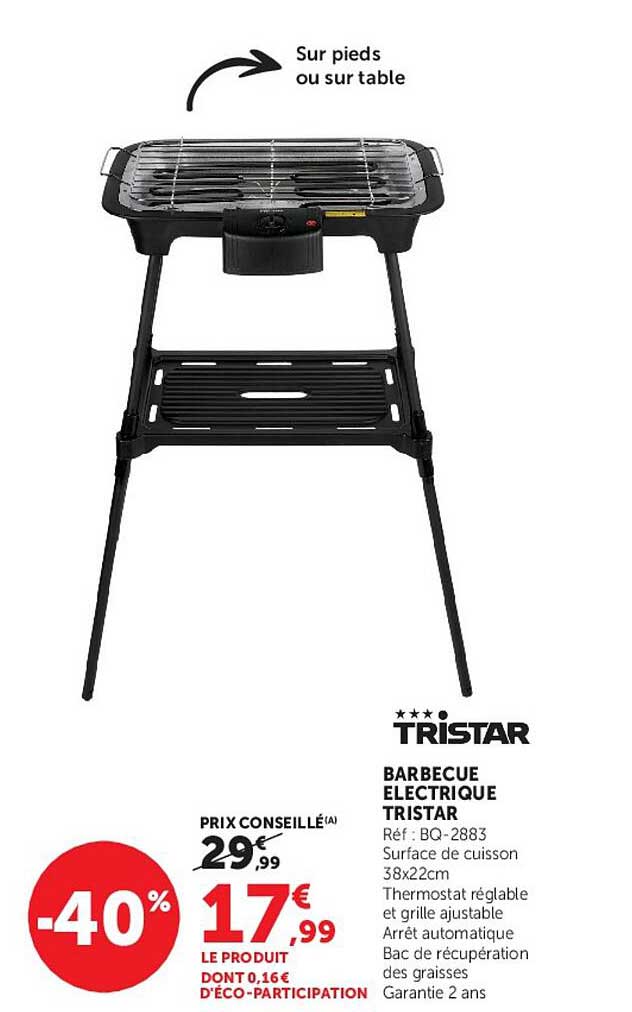 TRISTAR BARBECUE ELECTRIQUE TRISTAR
