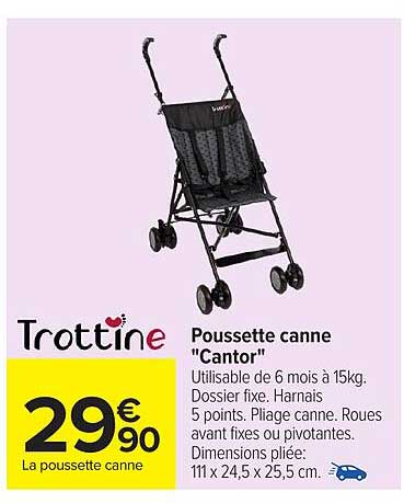 Trottine Poussette canne "Cantor